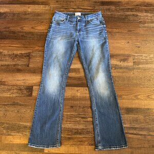BKE Jeans Stella Boot Cut Distressed Womens Size 30L  (30x33-1/2)